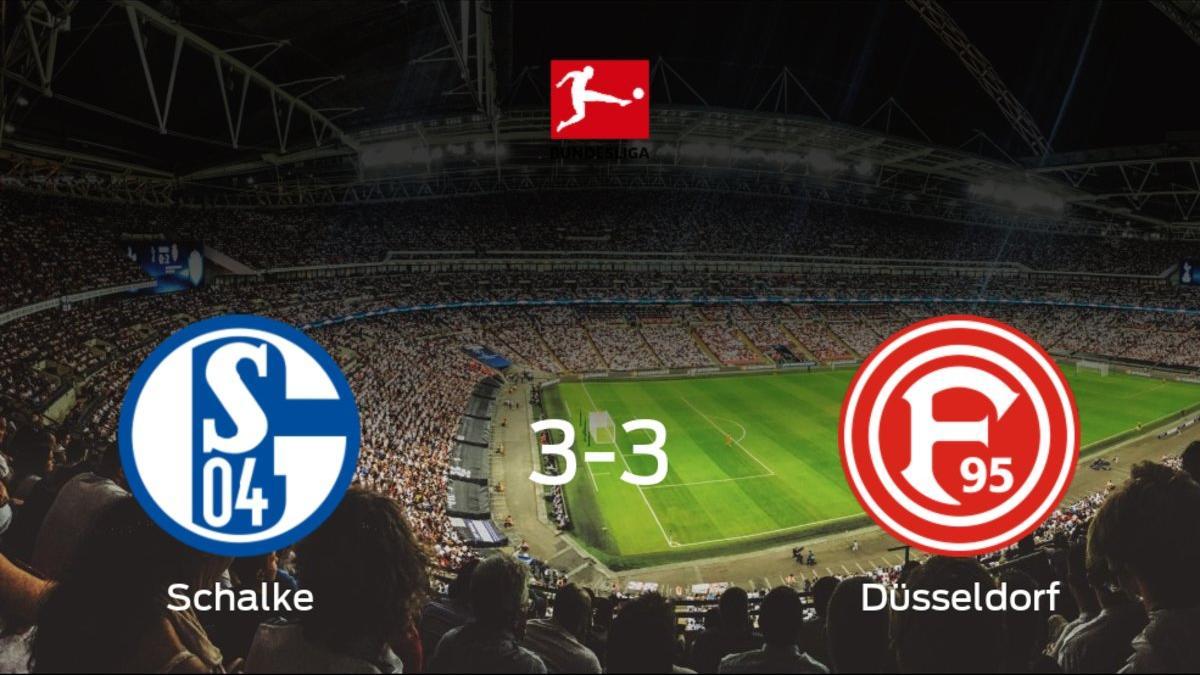 El Fortuna Düsseldorf logra un empate a tres ante el Schalke 04