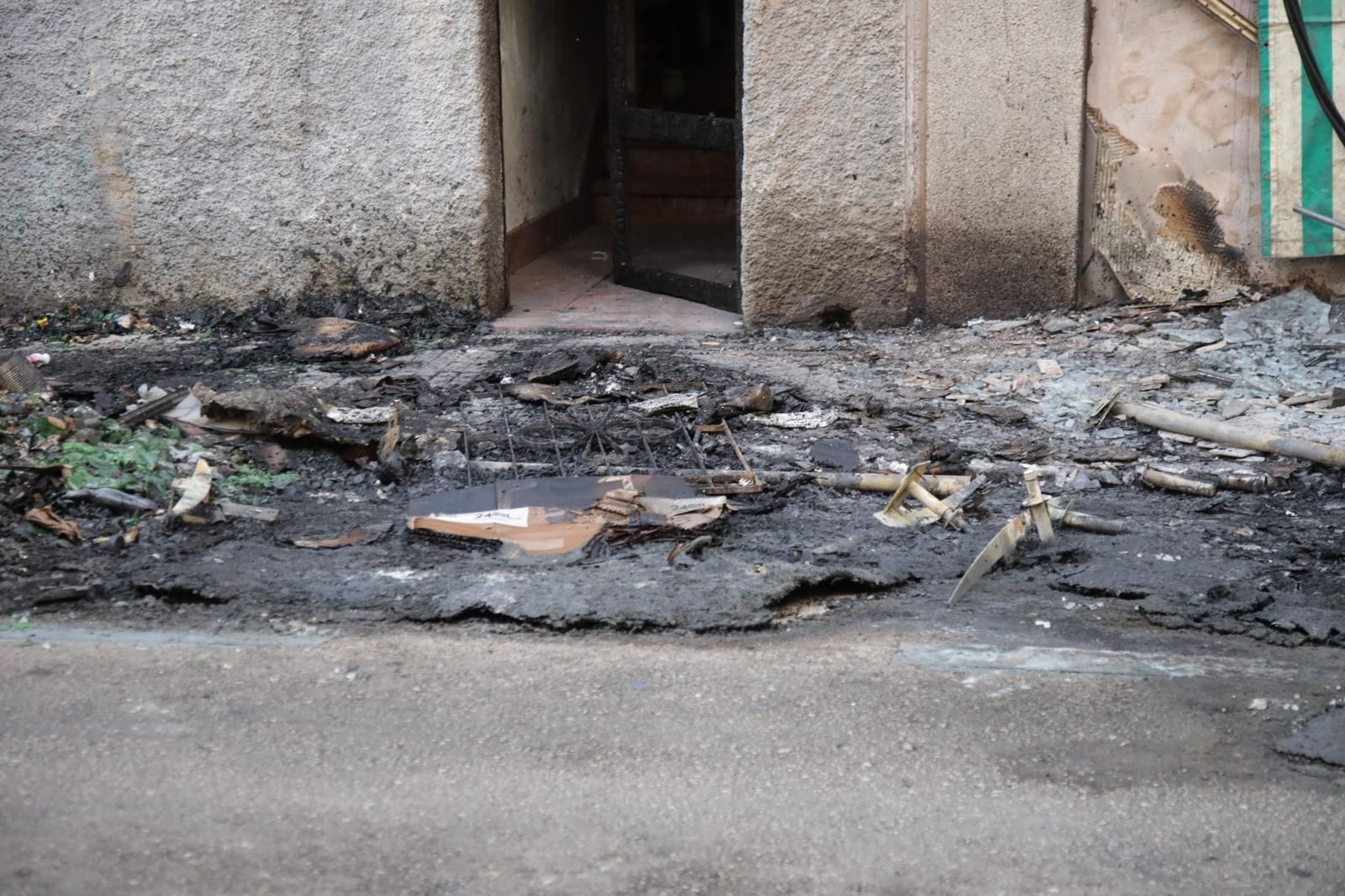 Brandstiftung im Stadtviertel Pere Garau in Palma de Mallorca