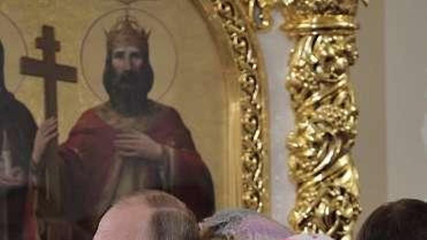 Putin en el acto religioso.