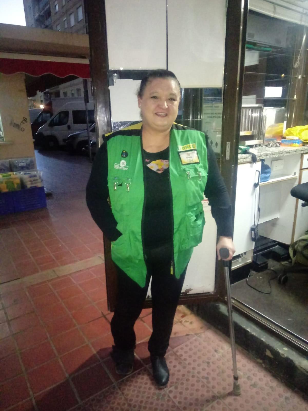 Yolanda Peñalver, vendedora de la ONCE.