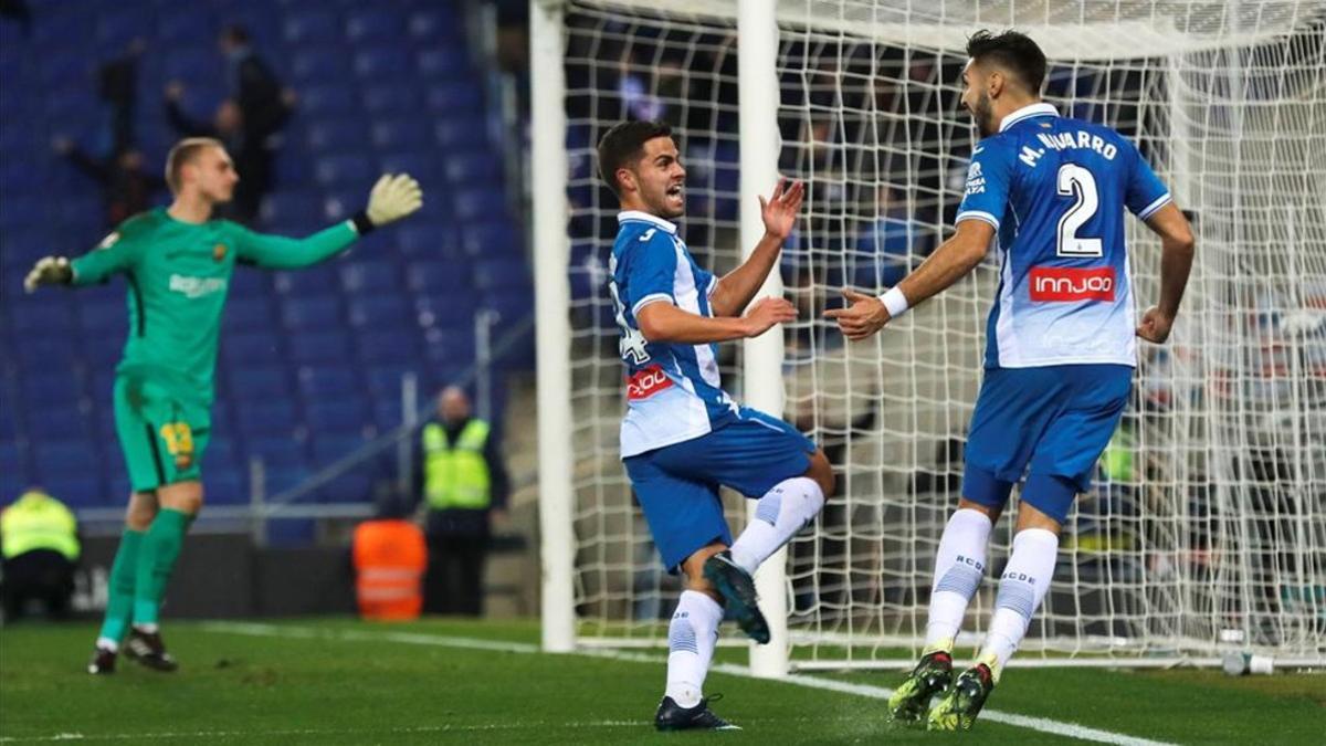 Óscar Melendo y Marc Navarro, dos canteranos construyeron el gol de la victoria del Espanyol en el derbi