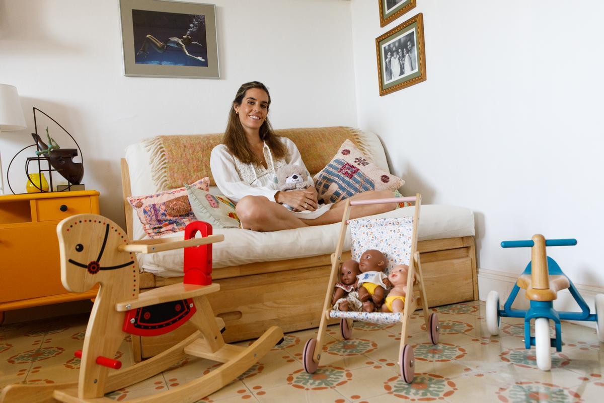 Ona Carbonell en su casa durante la entrevista con El Periódico