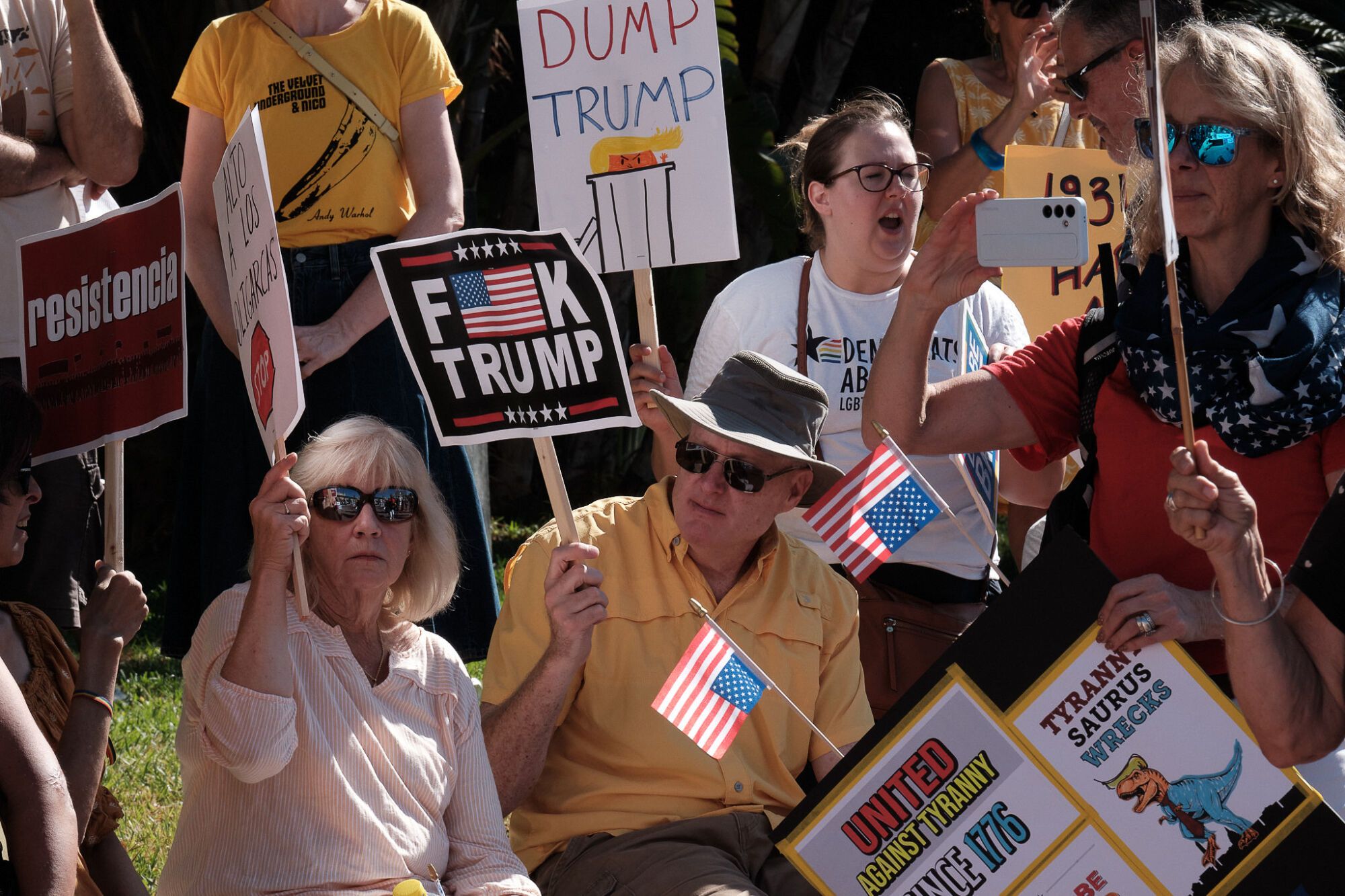 Manifestación anti Trump en Málaga