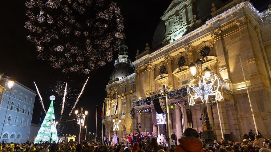 Así ha sido el encendido de luces y la inauguración del belén de Cartagena, en imágenes