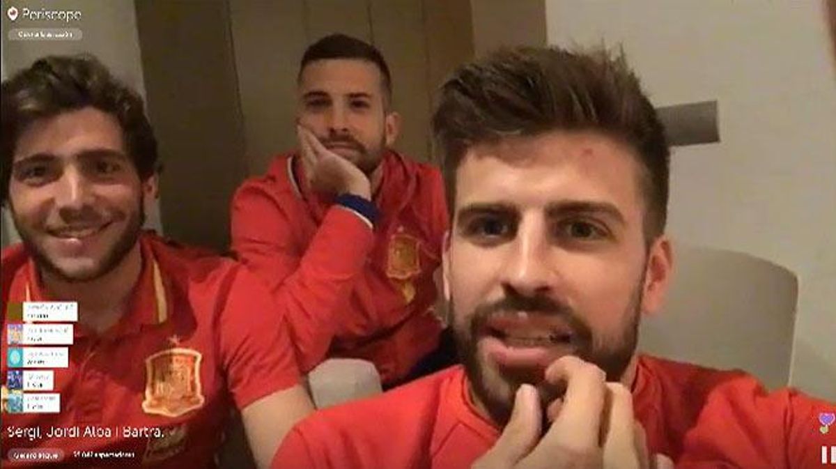 Piqué explica que va començar a usar Periscope al veure el programa en què Bertín Osborne entrevistava Iker Casillas.
