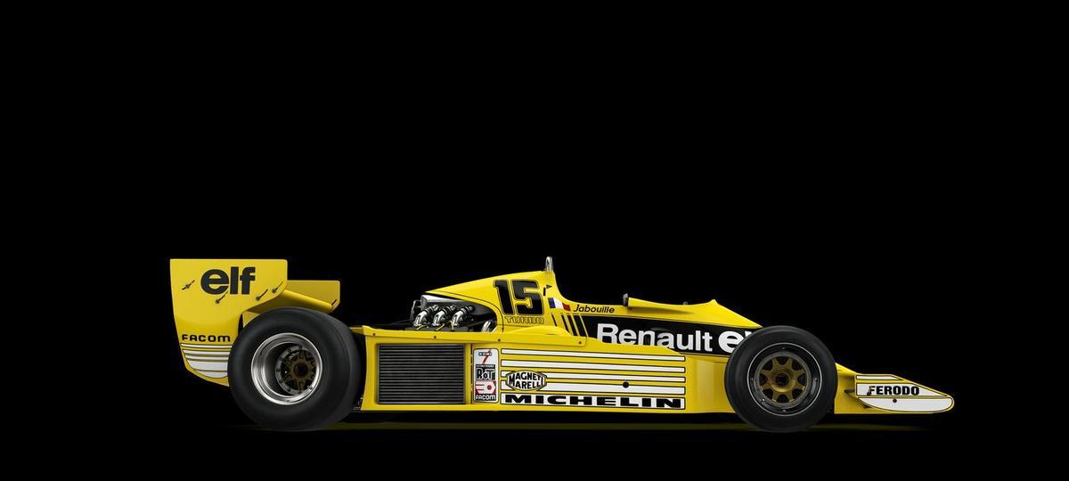 Renault RS01 (1977). Cambió la historia de la Fórmula 1 al introducir el motor turboalimentado.