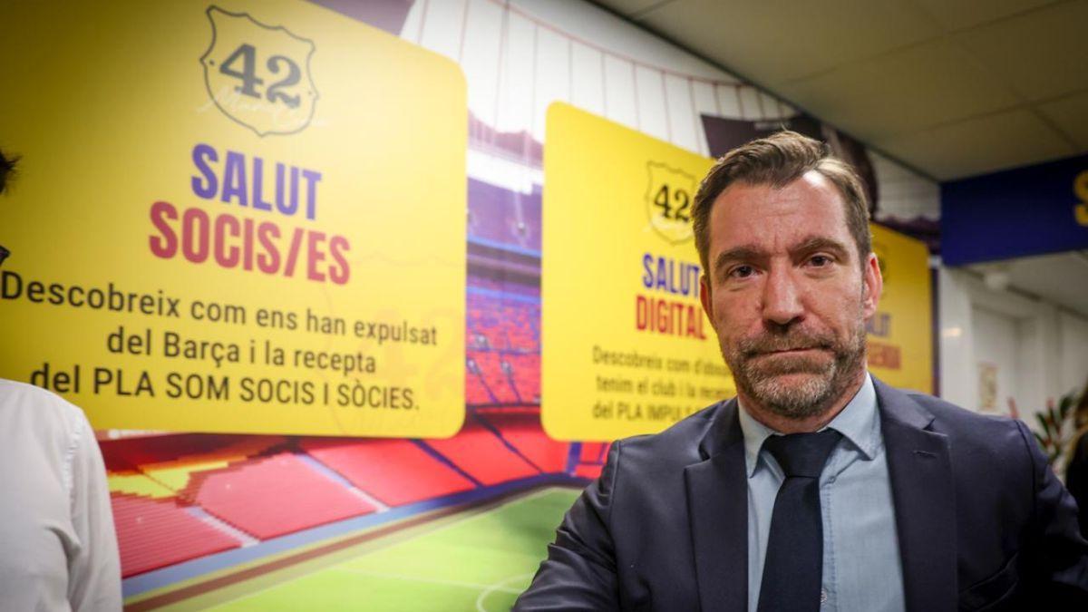 Marc Ciria justo antes de comparecer ante la prensa