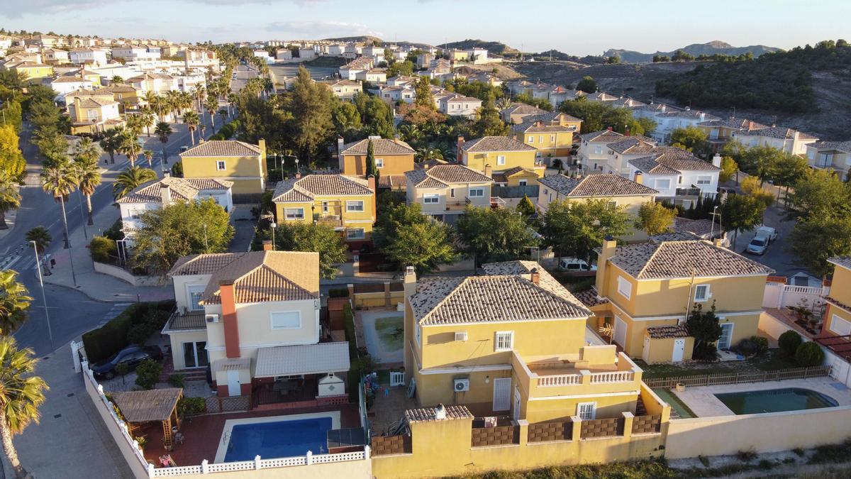 La urbanización Santa Elena de Aspe en una imagen aérea.