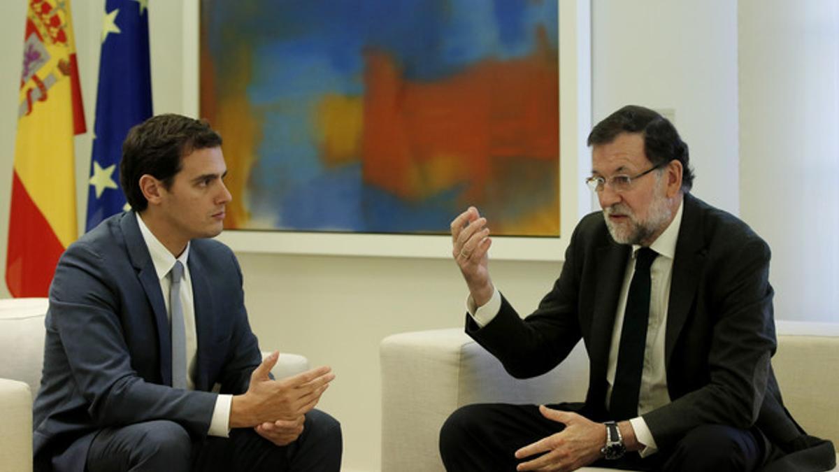 Rivera muestra a Rajoy &quot;su firme apoyo&quot; ante el desafío independentista