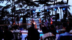 Una actuación de las Nits de Blues en la zona Picnic del Poble Espanyol.