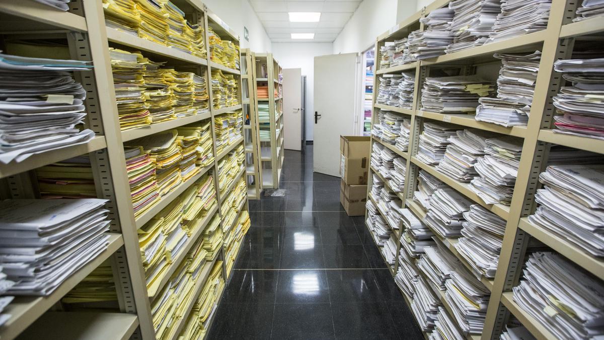Los archivos del juzgado de Primera Instancia 5 bis de Alicante.