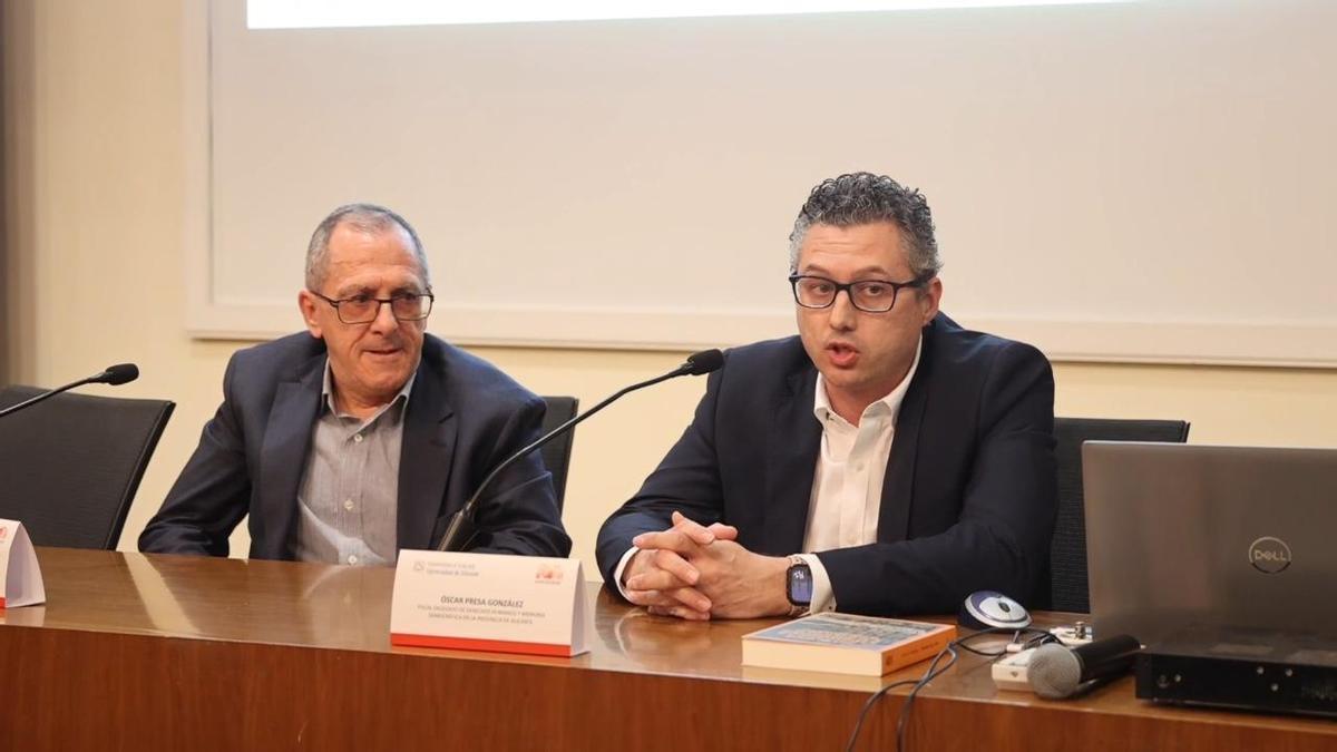 Óscar Presa hace balance del trabajo de Memoria Democrática en la Sede de la Universidad de Alicante