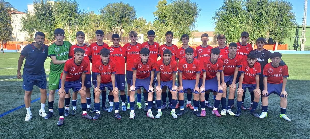 Plantilla de jugadores y técnicos de la UE Tavernes Cadete "A"
