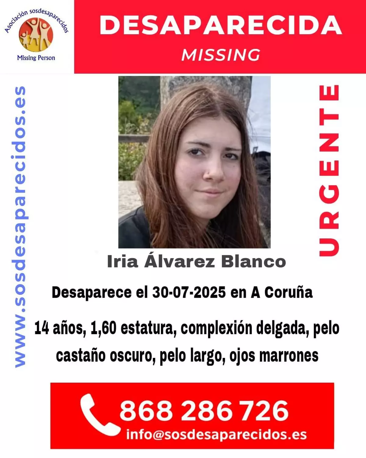 Buscan a una joven de 14 años desaparecida en A Coruña desde el miércoles