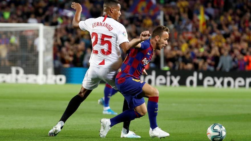 El Barça-Sevilla, en imatges