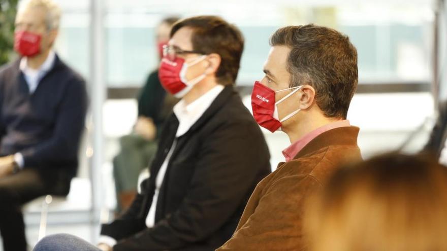 Pedro Sánchez y Salvador Illa en Girona.