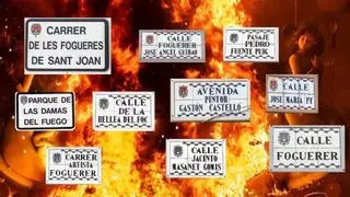 La profunda huella de las Hogueras en el callejero de Alicante