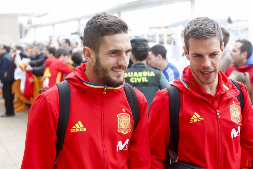 La selección española ya está en Asturias para su partido ante Israel