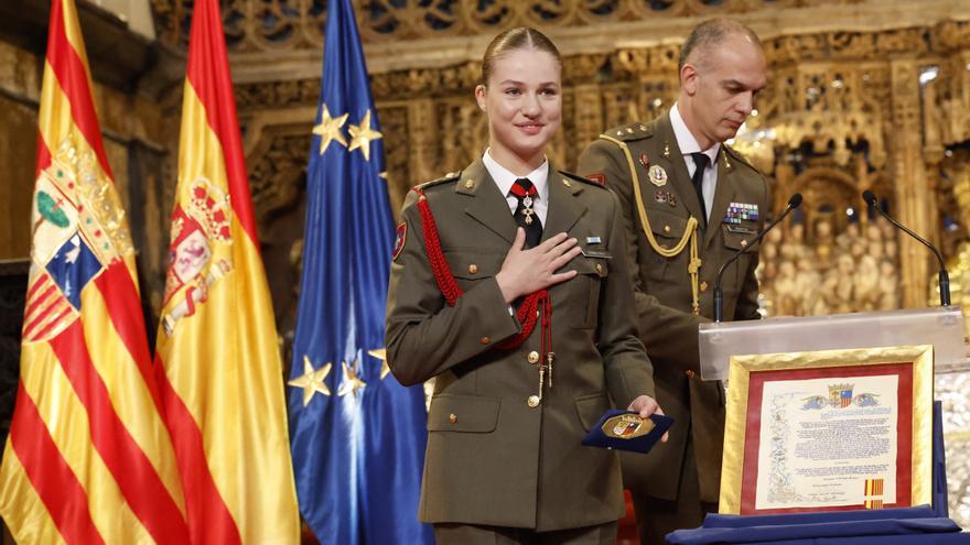 La princesa Leonor recibe las máximas condecoraciones de Aragón: &quot;Estoy muy agradecida&quot;