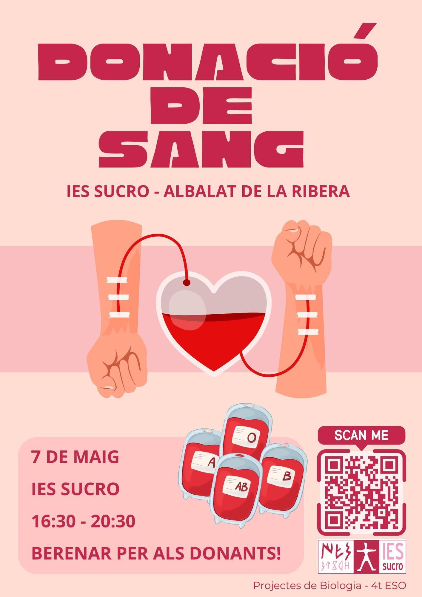 Cartel que anuncia la jornada de donaciones.