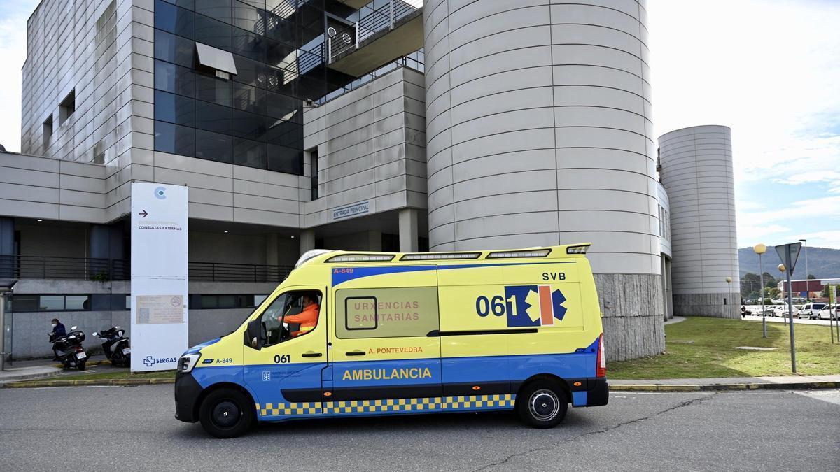 Una ambulancia en Montecelo