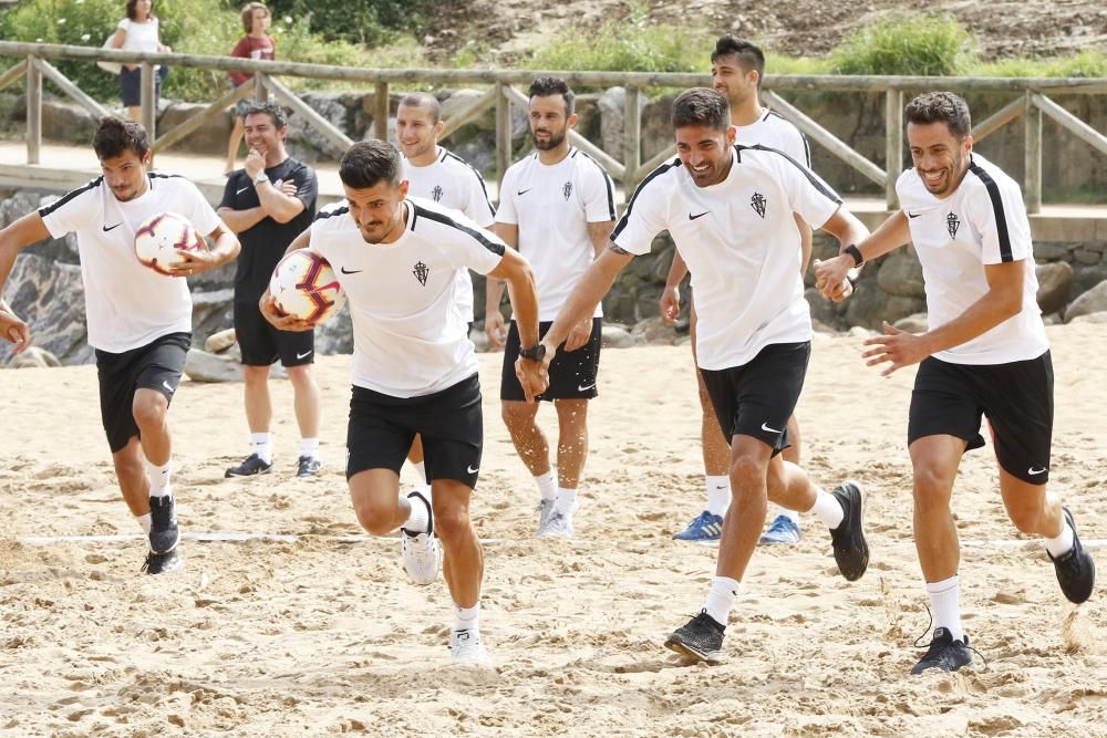 El Sporting se entrena en La Ñora