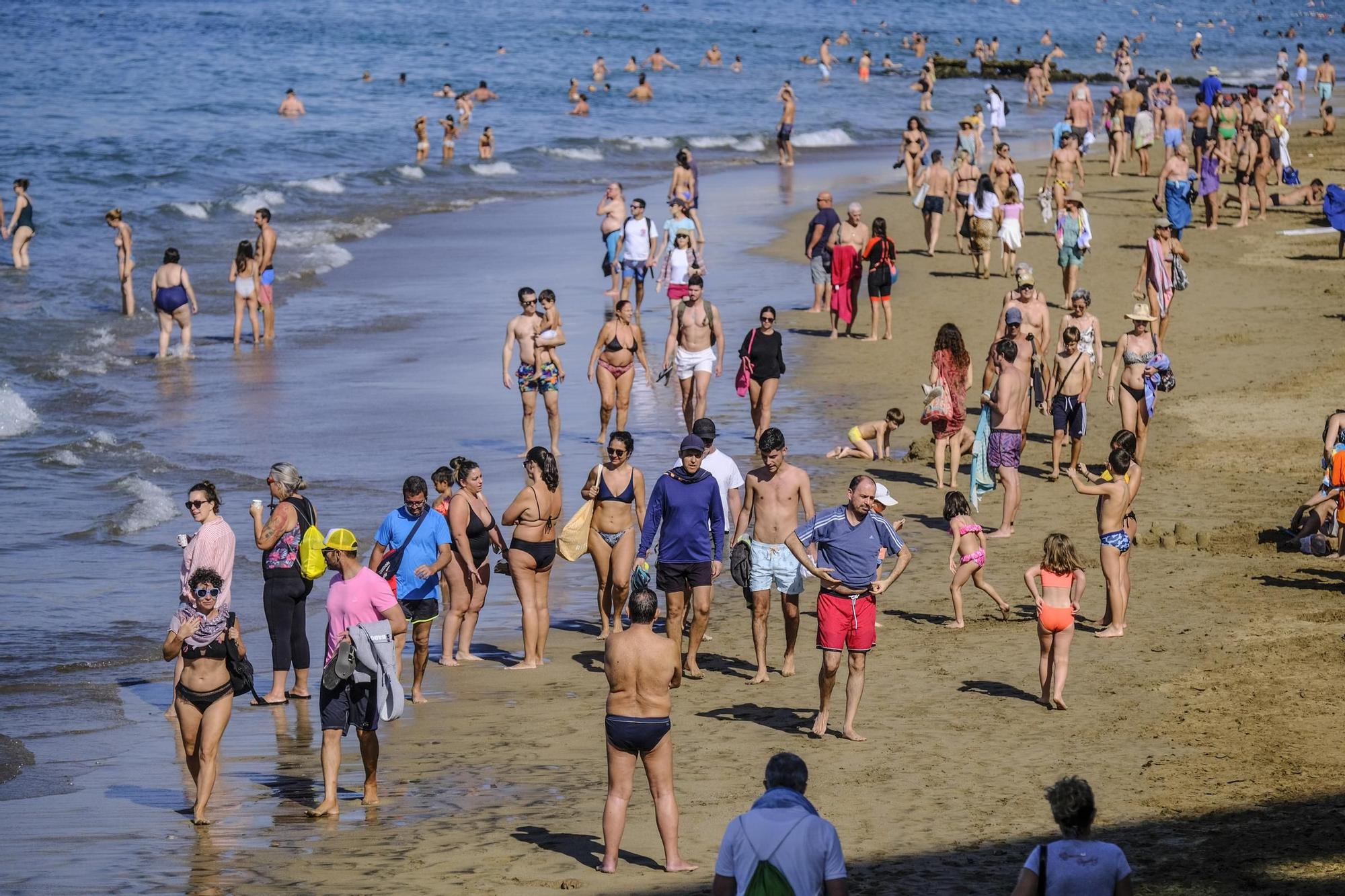 Playa de Las Canteras en año nuevo