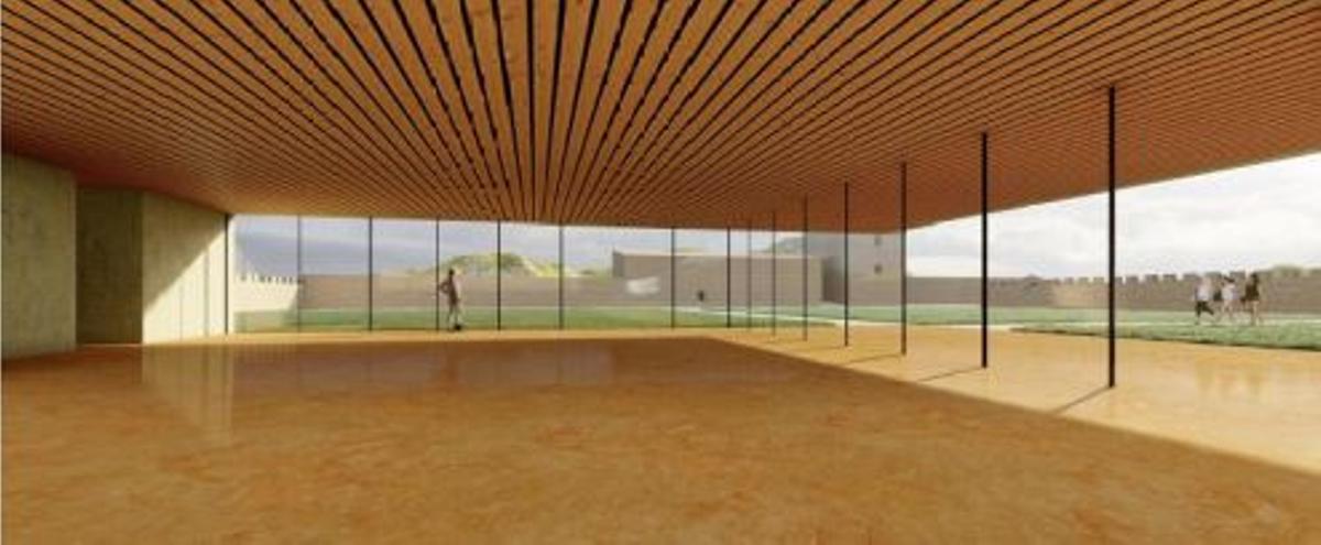 Recreación del interior del nuevo centro  situado dentro del recinto de la alquería de l’Aigua Fresca.