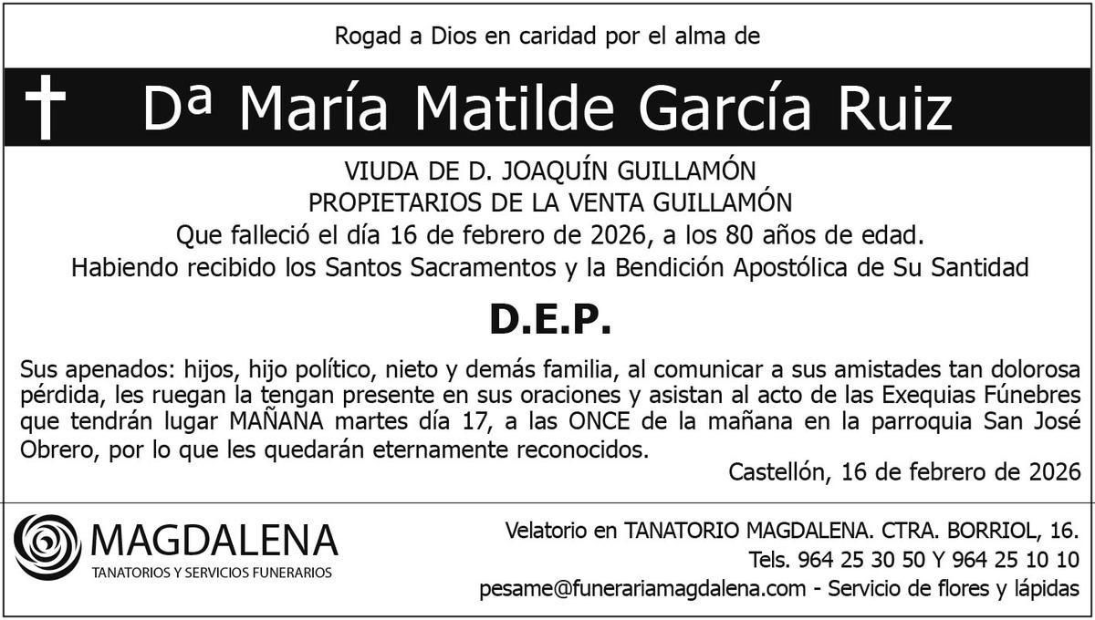 ESQ Dª María Matilde García Ruiz