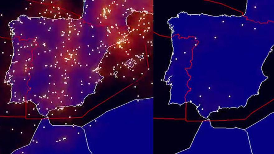 El coronavirus vacía los cielos en Semana Santa