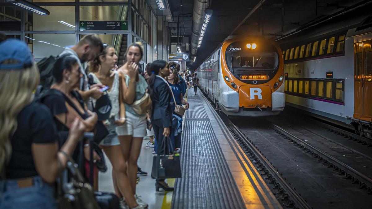 Una estación de Rodalies, este martes