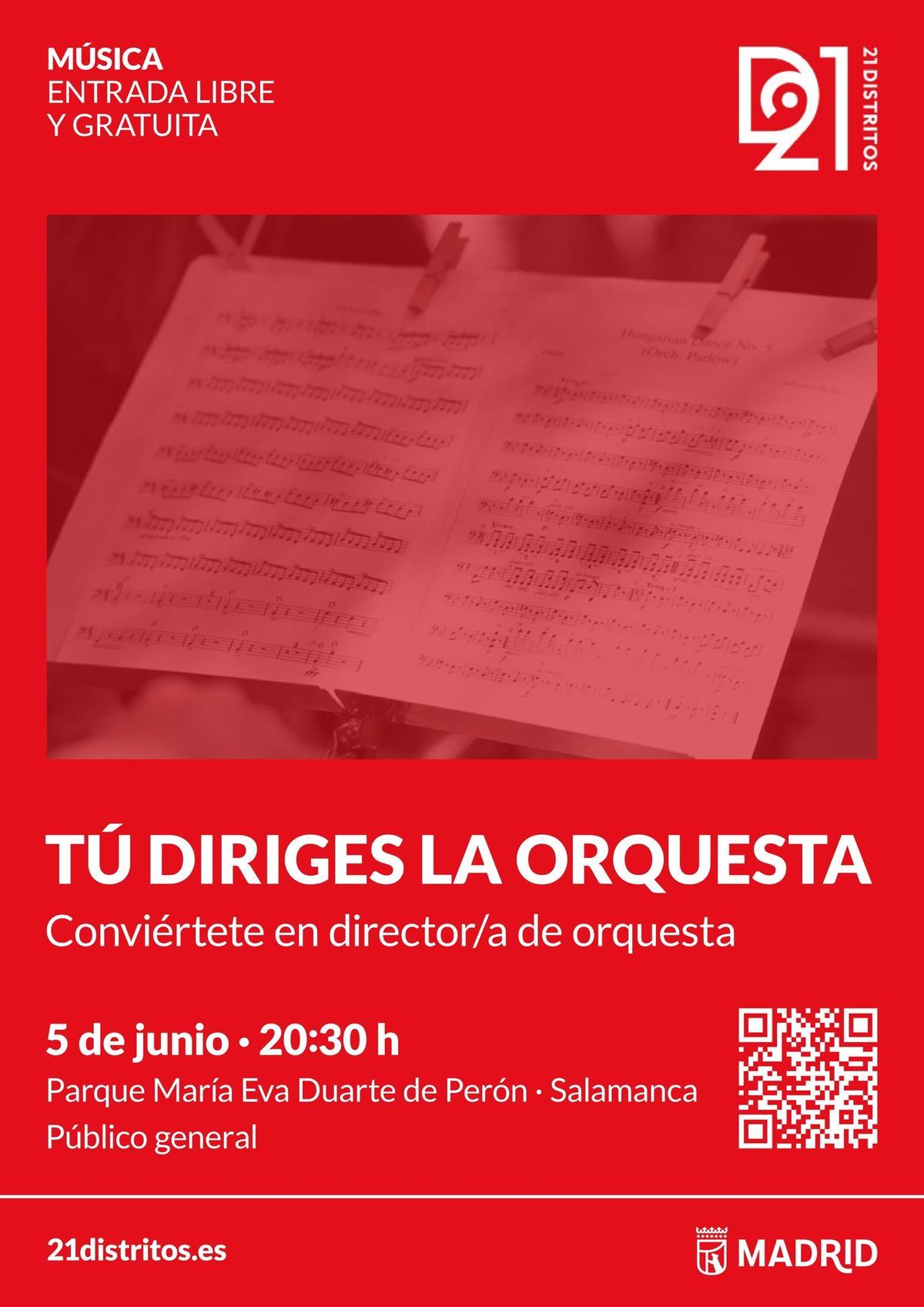 Los ciudadanos tomarán la batuta y dirigirán este viernes la Orquesta Juvenil Europea de Madrid en el distrito de Salamanca.