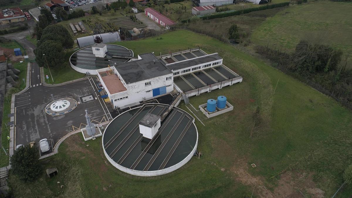 Una vista área de la Estación de Tratamiento de Agua Potable de La Lleda