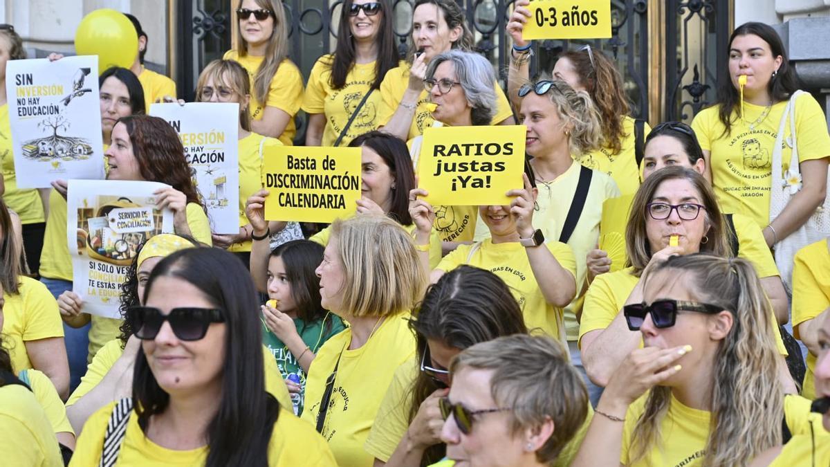 Concentración de las educadoras de 0 a 3 años en Aragón.