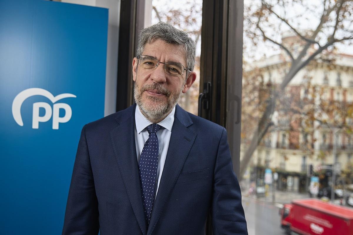 El vicesecretario de Economía y Desarrollo Sostenible del PP, Alberto Nadal, durante la entrevista con Europa Press