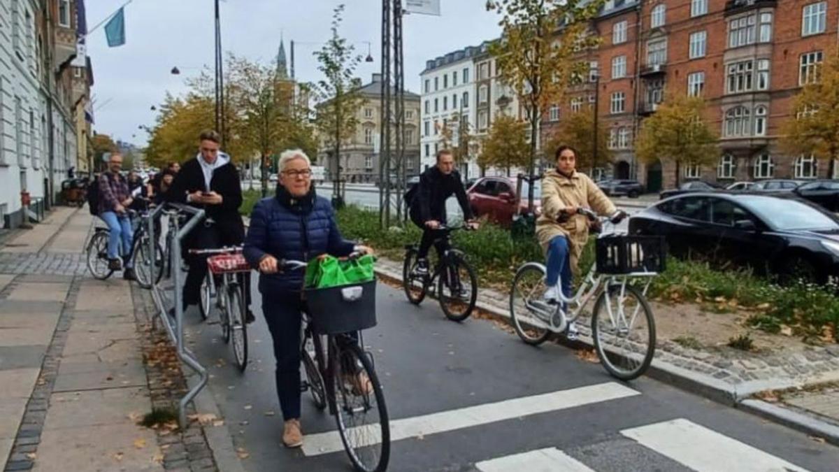 Usuarios de un carril bici de Copenhague. | P. T.