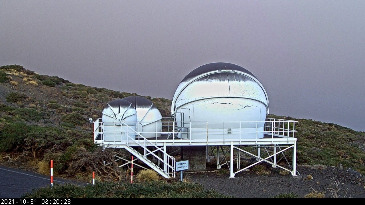 Lluvia de ceniza en La Palma