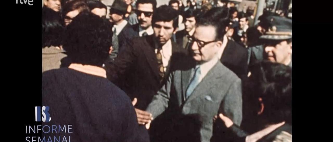 Salvador Allende en 1973 en ’Informe semanal’.