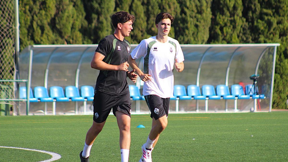 Alboniga-Menor realizando un entrenamiento en solitario en Gaetà.