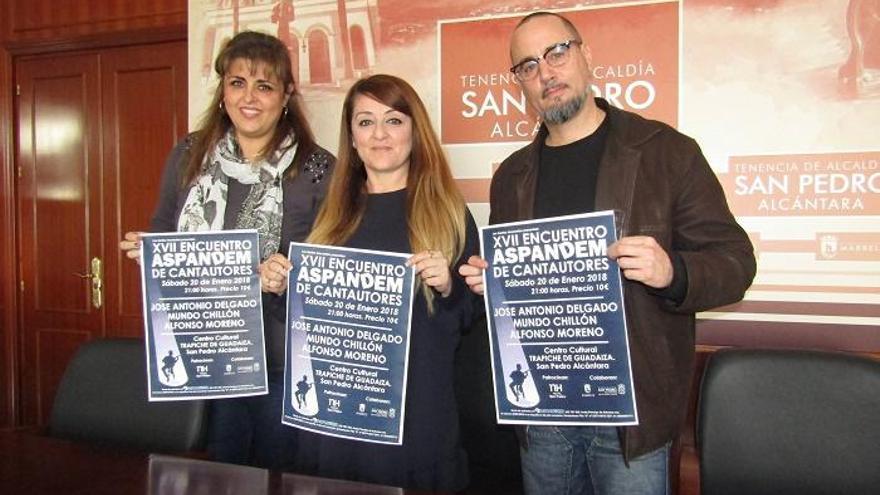 María José Morales, Gema Midón y Eddie Pérez presentan el cartel.