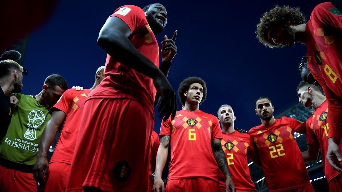 rpaniagua44188780 kazan  russia   july 06   romelu lukaku of belgium motivates180709145227