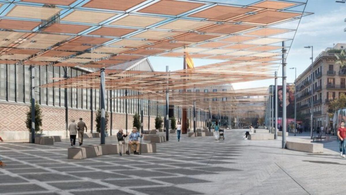 'Render' del proyecto en la plaza Comercial
