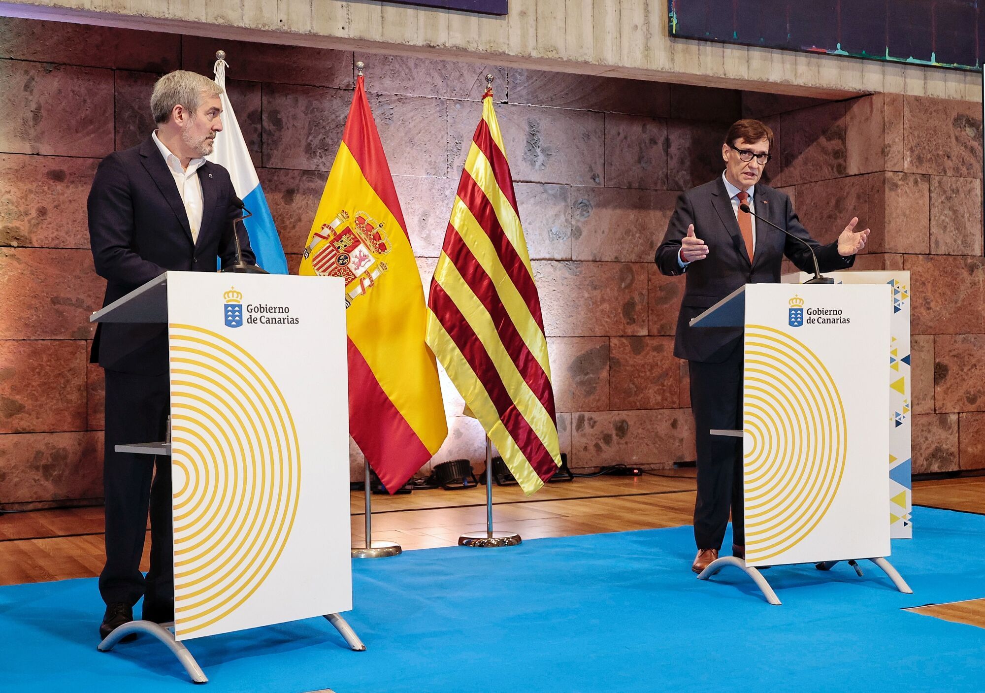 Reunión entre Fernando Clavijo y Salvador Illa en Santa Cruz de Tenerife
