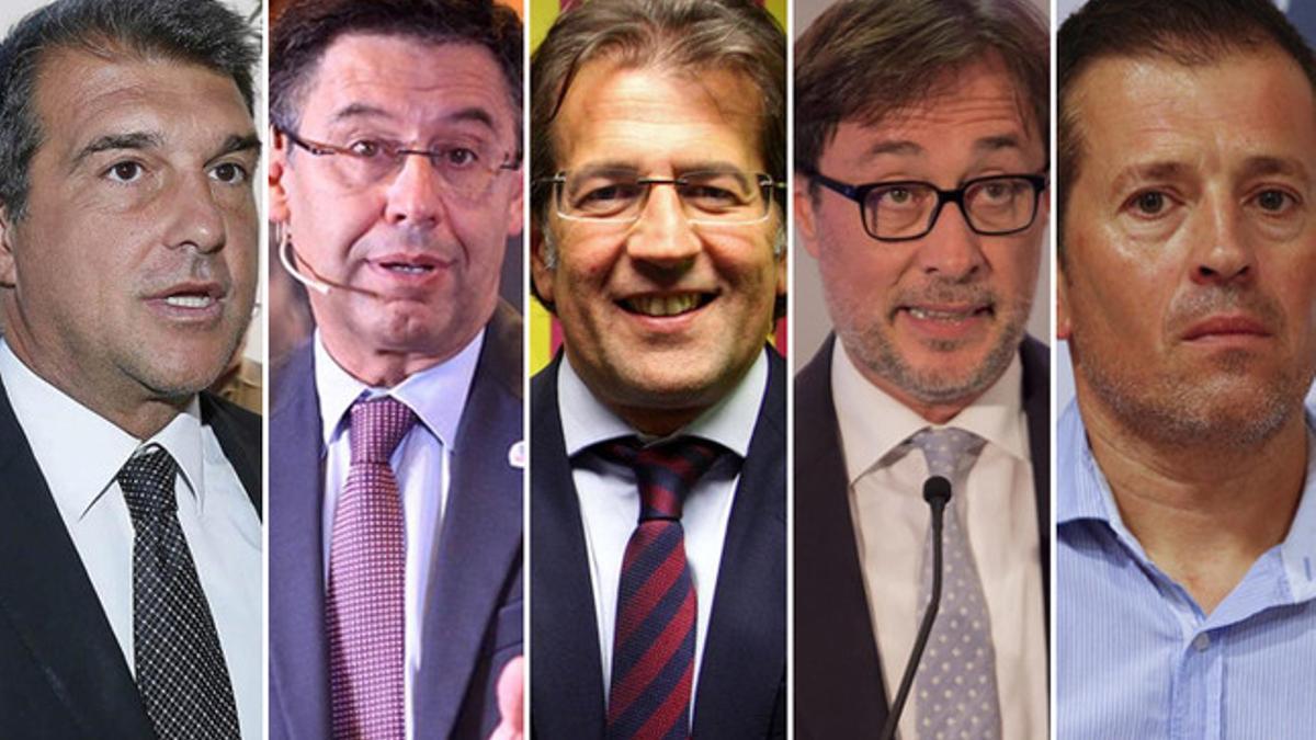Los cinco candidatos a la presidencia del FC Barcelona