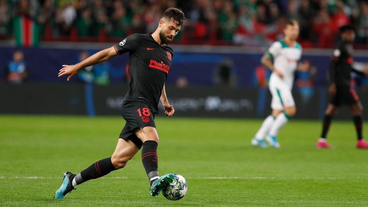 El central Felipe, durante un partido con el Atlético de Madrid