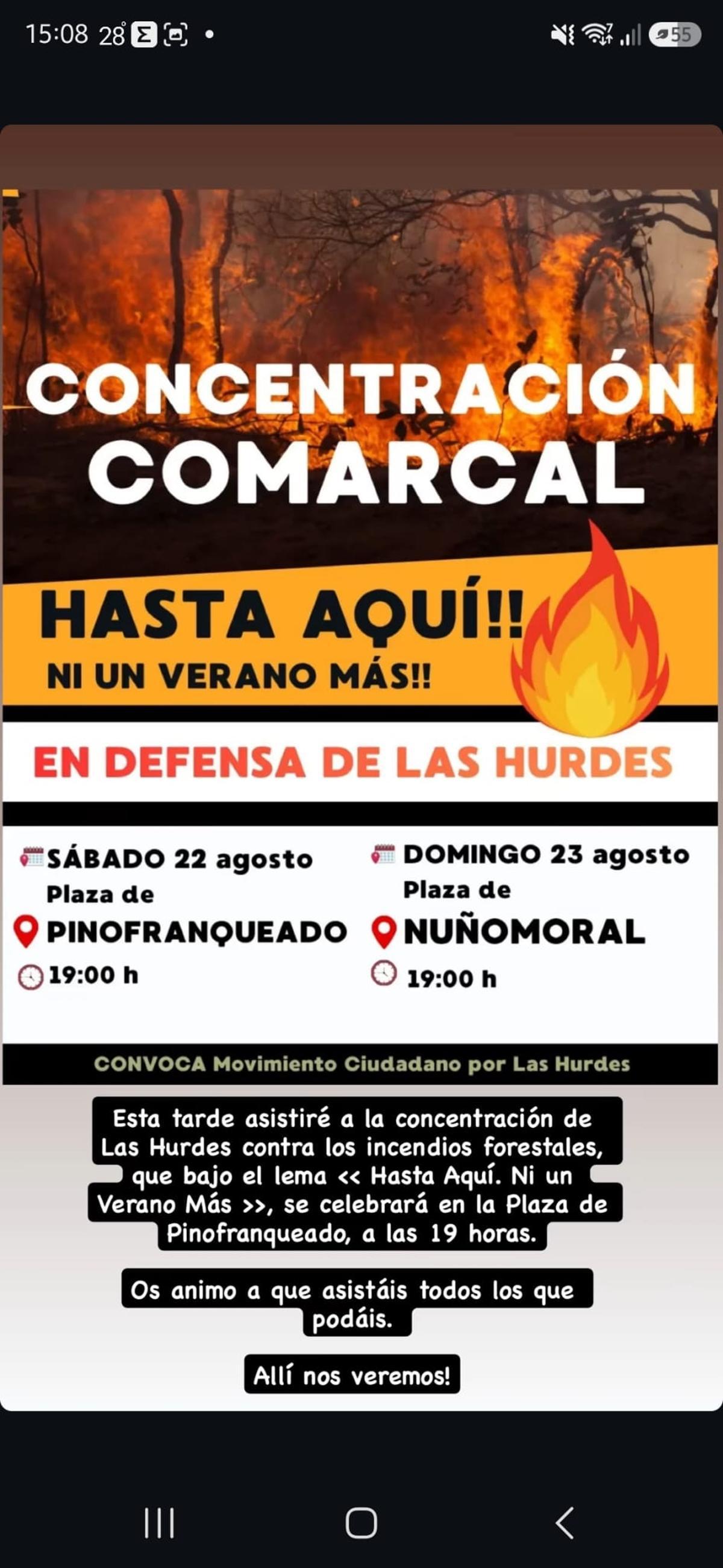 Cartel de la movilización.