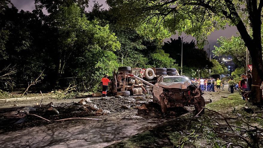 Accidente de tráfico en Medellín.