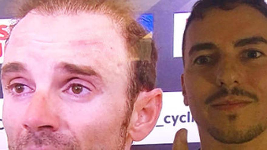 La peculiar felicitación de Jorge Lorenzo a Alejandro Valverde