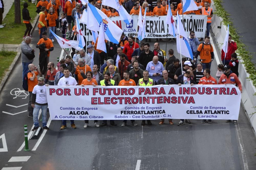 Manifestación de Alcoa en A Coruña