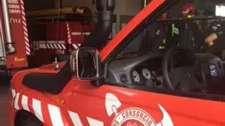 Incendio en una zona de fincas en El Marrubial